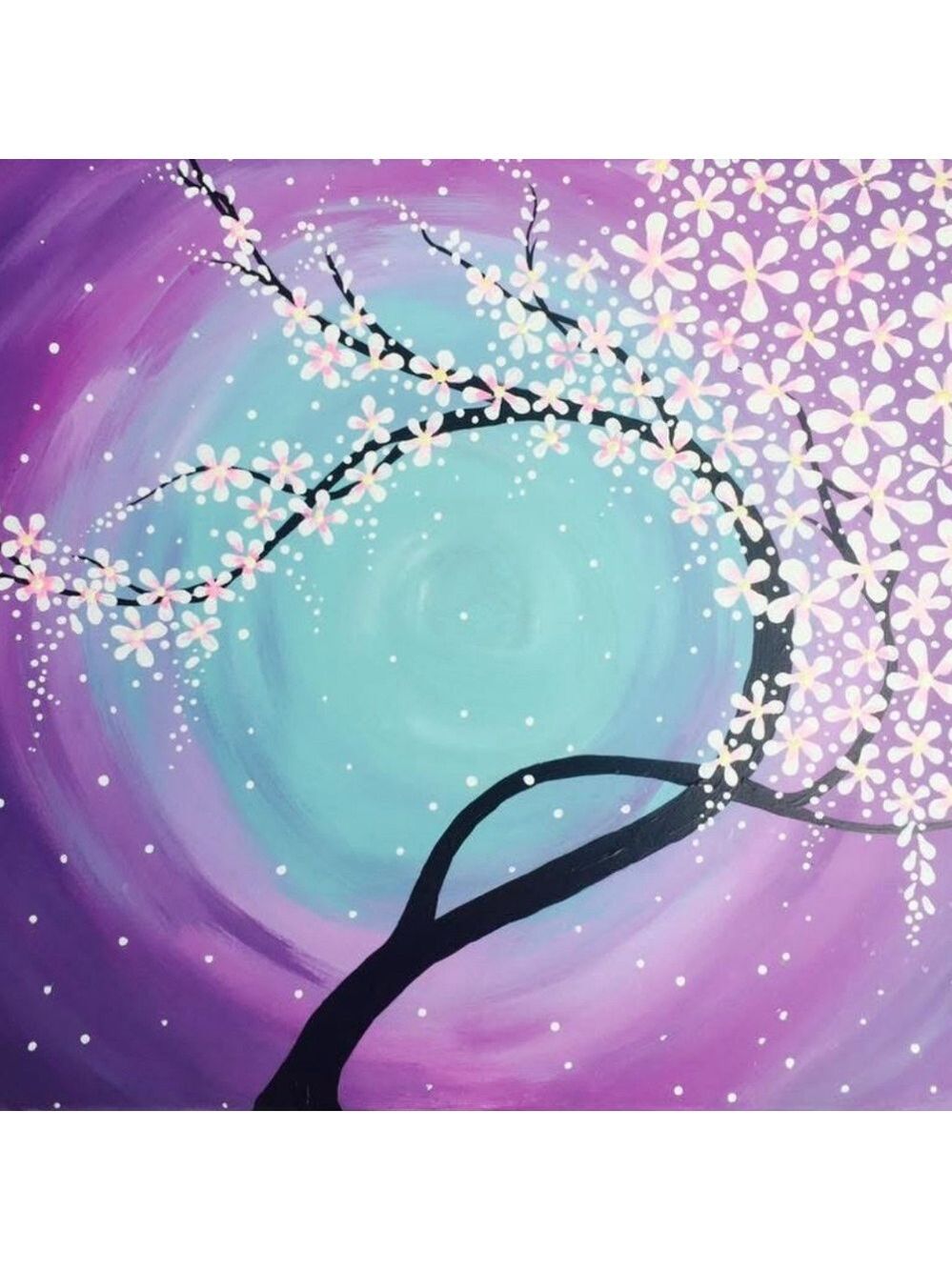 🌲 🌸blossom 🦜🌲 Painting ON CANVAS  - HANDMADE by ME 🎨